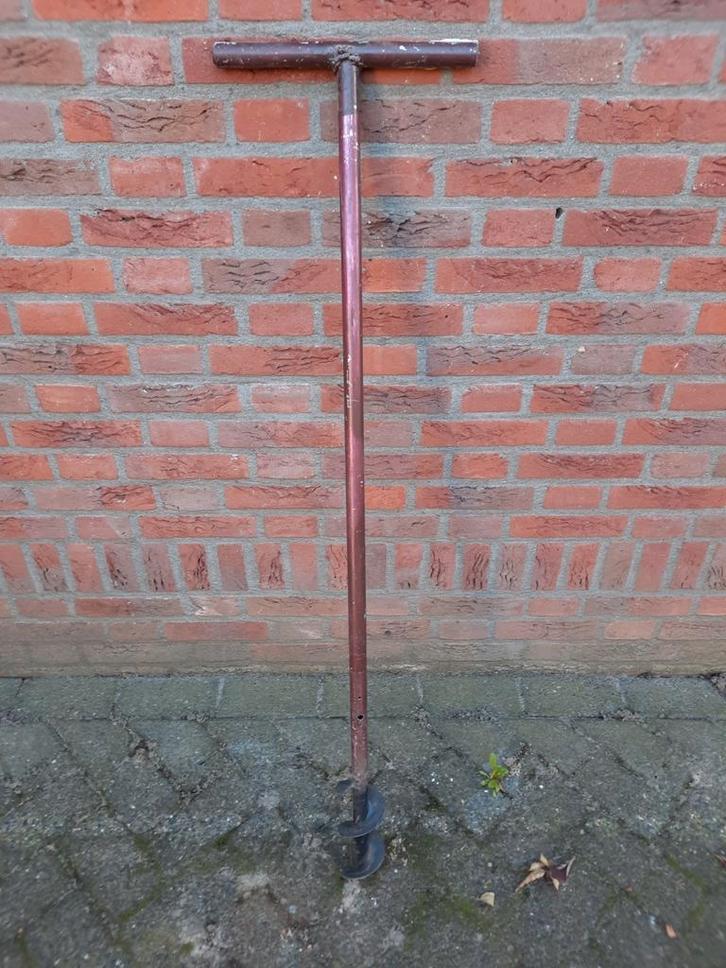 Handgrondboor / palenboor, Tuin en Terras, Hand-tuingereedschap, Gebruikt, Grondboor, Ophalen