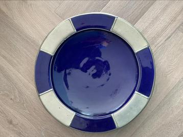 Mooie schaal uit Marokko Blauw met ‘zilver’ beschikbaar voor biedingen