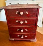 Vintage houten sieradenkastje, Minder dan 50 cm, Ophalen of Verzenden, Zo goed als nieuw, Minder dan 25 cm