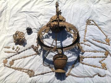 Tk unieke antieke brocante kroonluchter met zwaar gewicht. beschikbaar voor biedingen