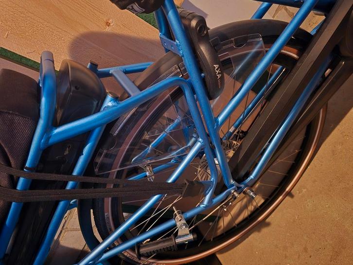 Elektrische popal moederfiets te koop (blauw), Fietsen en Brommers, Elektrische fietsen, Zo goed als nieuw, Overige merken, Ophalen