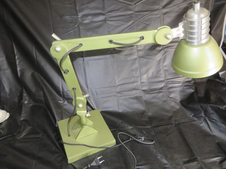 bureau of werkbank  tafellamp schanierbaar, Huis en Inrichting, Lampen | Tafellampen, Gebruikt, 75 cm of meer, Metaal, Ophalen of Verzenden
