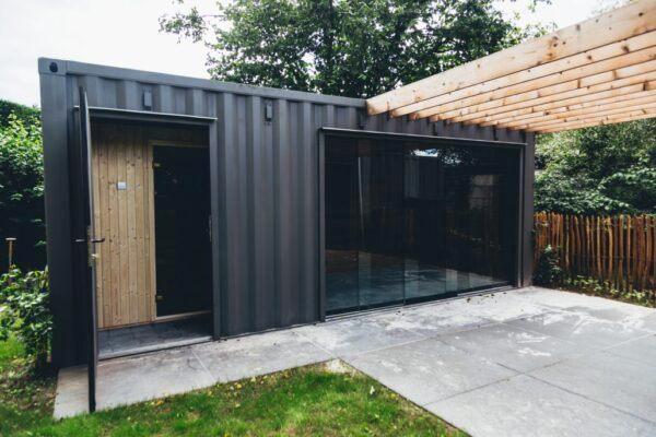 Zeecontainer ombouwen - exclusief, Kinderen en Baby's, Speelgoed | Buiten | Speelhuisjes, Nieuw, Overige materialen, Ophalen of Verzenden