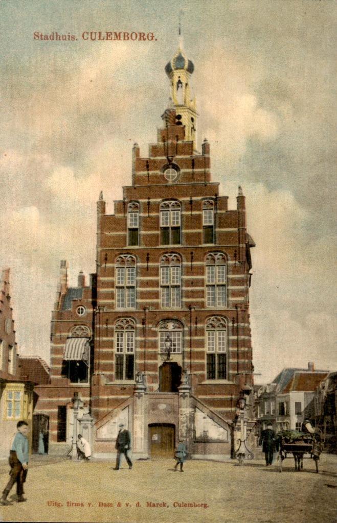 Stadhuis- Colemborg, Verzamelen, Ansichtkaarten | Nederland, Gelopen, Gelderland, Voor 1920, Ophalen of Verzenden