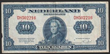 10 gld 1943 DH 502216 redelijk exemplaar beschikbaar voor biedingen