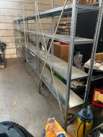 Metalen legbordstelling - 5 meter lang, Ophalen, Gebruikt