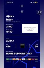 Ajax kaartje vs inter, Eén persoon