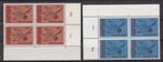 Nederland NVPH nr. 847-848 Postfris in blokken van vier   , Verzenden, Na 1940, Postfris