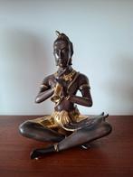 Thais beeld fluitspeler zwart/goud, Ophalen of Verzenden