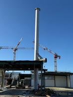 Fabriek schoorsteen, rvs buis, 21meter, Ophalen, Gebruikt