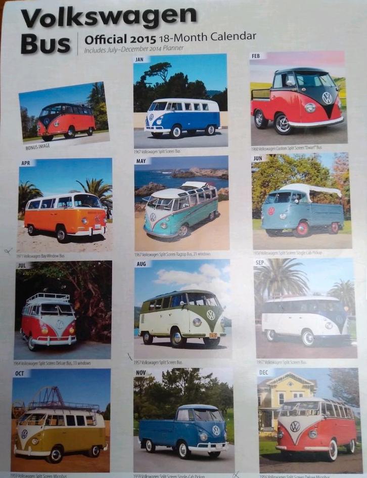 Voor creabea: VW busje kalenderplaten, Hobby en Vrije tijd, Knutselen, Gebruikt, Materiaal, Ophalen of Verzenden