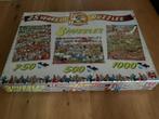 3 puzzels Jan van Haasteren 25 jaar,  koop of ruilen, Hobby en Vrije tijd, Ophalen of Verzenden, 500 t/m 1500 stukjes, Gebruikt