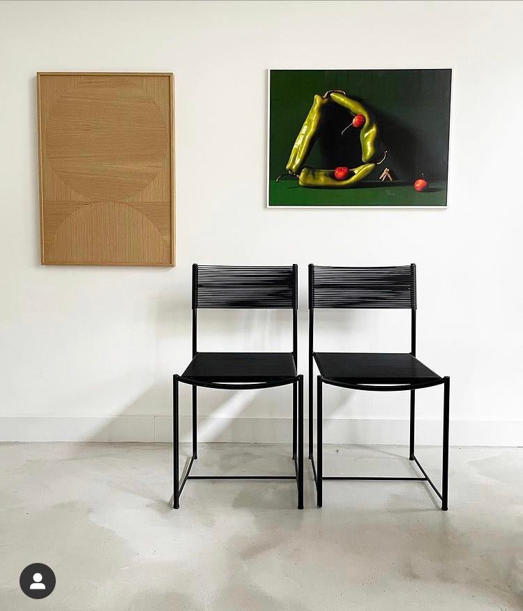 Set van 4 Spaghetti Stoelen - Giandomenico Belotti - Alias, Huis en Inrichting, Gebruikt, Zwart, Design, Ophalen of Verzenden
