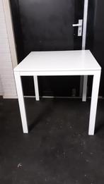 Te koop witte Ikea tafel, 75x75, Ophalen, Overige materialen, Vierkant, 55 tot 75 cm