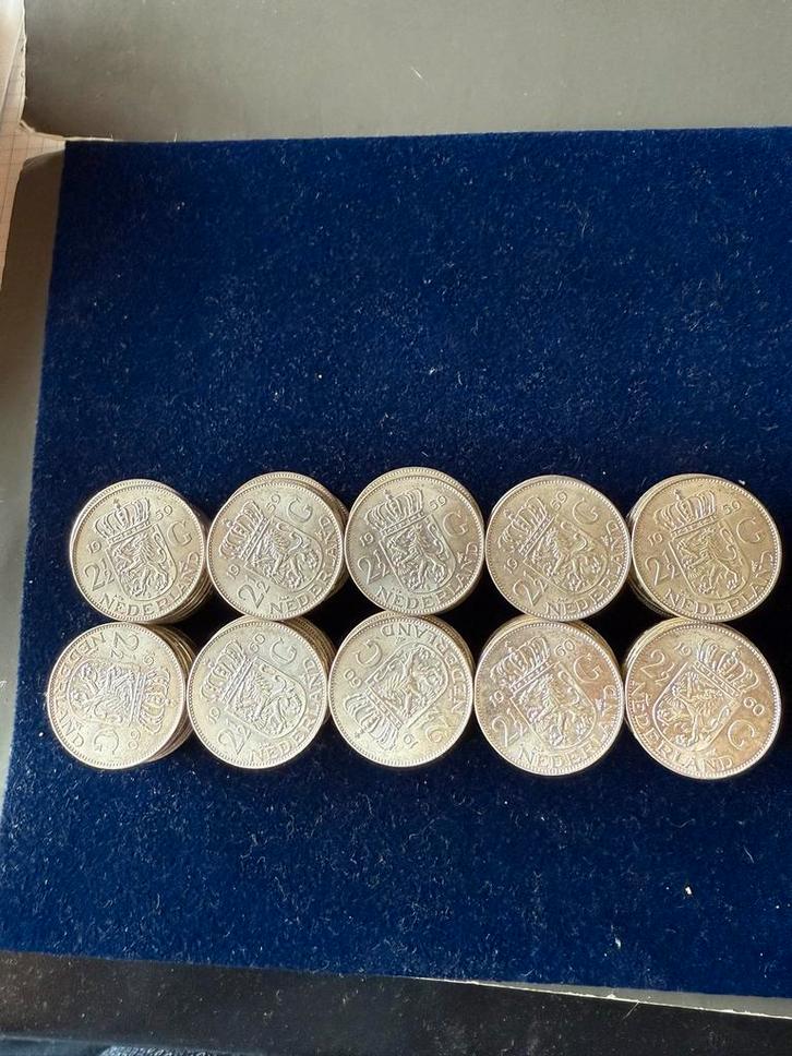 Rijksdaalders 1959 / 1960, Postzegels en Munten, Munten | Nederland, Setje, 2½ gulden, Koningin Juliana, Zilver, Ophalen of Verzenden