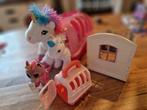 Eenhoorn unicorn set met draagmandjes, Kinderen en Baby's, Speelgoed | My Little Pony, Gebruikt, Ophalen of Verzenden