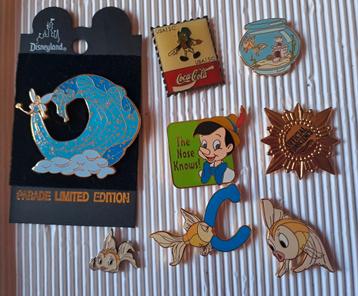 Disney Pins: Pinokkio Japie Krekel & Cleo - Amerikaans beschikbaar voor biedingen