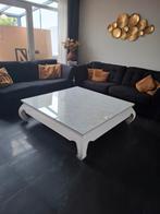 Grote Vierkante Salontafel 140x140, Ophalen, Gebruikt, Vierkant, Glas