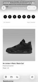Nike Air Jordan 4 Black Cat - Maat 44, Kleding | Heren, Schoenen, Ophalen of Verzenden, Nieuw, Zwart, Sneakers of Gympen