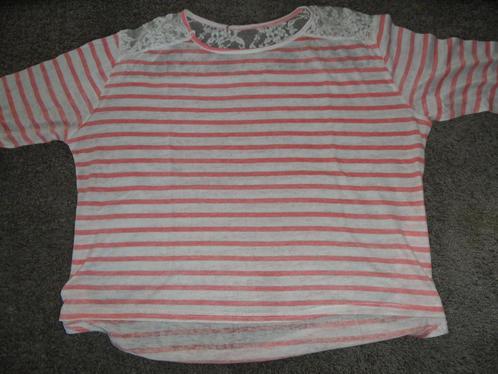 Leuk sportief damesshirt (roze/wit gestreept), Kleding | Dames, T-shirts, Zo goed als nieuw, Maat 36 (S), Roze, Korte mouw, Ophalen of Verzenden