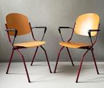 140 stuks schoolstoelen houten cafestoelen stoelen horeca, Ophalen of Verzenden, Zo goed als nieuw, Rood, Vijf, Zes of meer stoelen