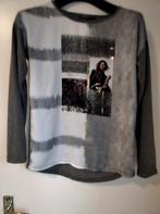 Grijs shirt van Geisha met leuke print, lange mouw, mt S, Geisha, Ophalen of Verzenden, Zo goed als nieuw, Lange mouw