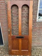 Voordeur, deur, hardhout, zware deur, Doe-het-zelf en Verbouw, Deuren en Horren, Ophalen, Gebruikt, 80 tot 100 cm, Buitendeur