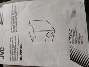JVC Subwoofer gebruiksaanwijzing SP-PW100 beschikbaar voor biedingen