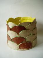 Gele bollen keramische pot, Antiek en Kunst, Ophalen