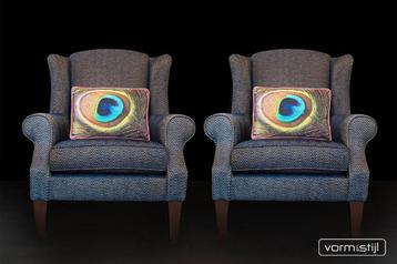 Luxe Engelse oorfauteuils beschikbaar voor biedingen