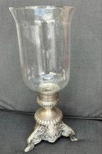 Brocante Zwaar Windlicht Met Kapot Glas . Koperlegering, Antiek en Kunst, Ophalen of Verzenden