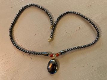 Vintage pyriet kralen ketting collier costume Jewelry boho beschikbaar voor biedingen