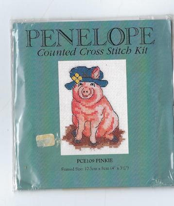 borduurpatroon Penelope PCE 109 Pinkie 10.5x8 cm