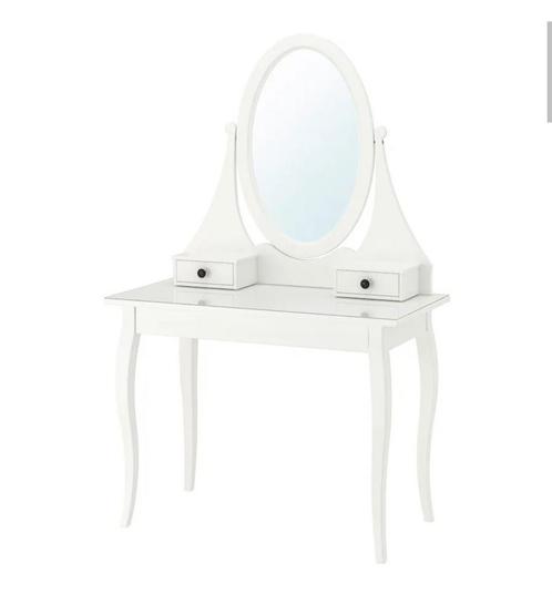 Hemnes ikea kaptafel / make-up tafel met spiegel, Huis en Inrichting, Tafels | Kaptafels, Zo goed als nieuw, Minder dan 100 cm