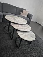 Ronde marmeren salontafel set, Gebruikt, 50 tot 100 cm, Overige materialen, Rond