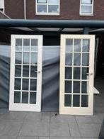 Binnen opdekdeuren met glas, 75 tot 150 cm, Deurkozijn, Ophalen of Verzenden, Zo goed als nieuw