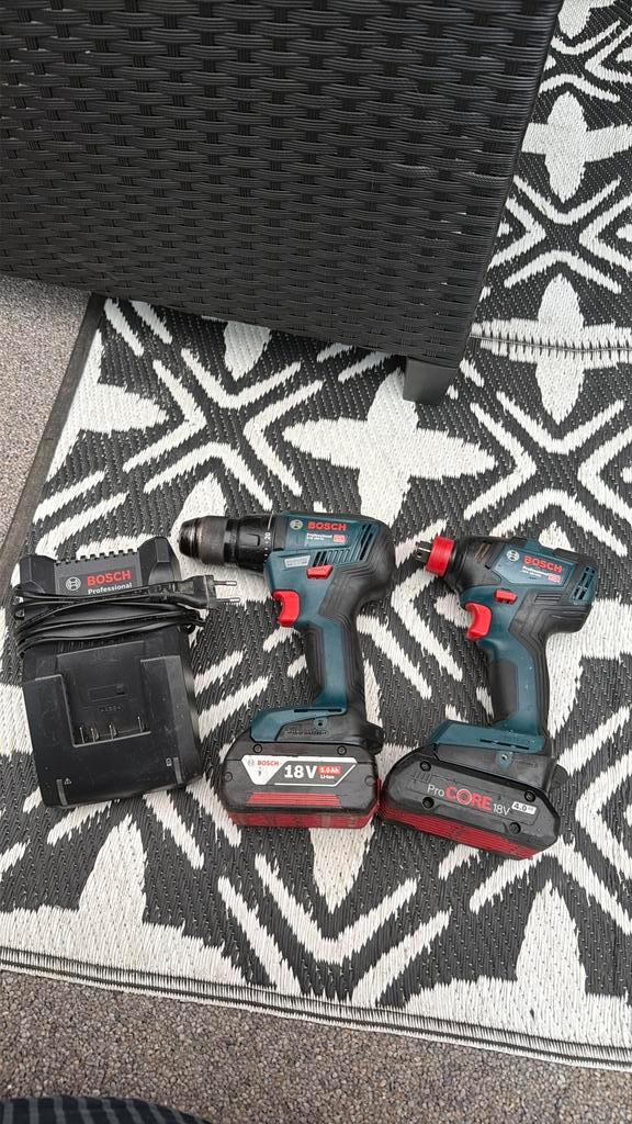 Bosch boormachine GDX 18V 200 GSR 18V 50, Doe-het-zelf en Verbouw, Gereedschap | Boormachines, Zo goed als nieuw, Boor- en Schroefmachine