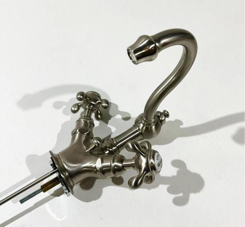 HORUS MONTMARTRE WASTAFELKRAAN NIKKEL MAT, Doe-het-zelf en Verbouw, Sanitair, Nieuw, Kraan, Ophalen of Verzenden