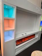 Cinewall wandkast met sfeerhaard en verlichting nu !!€2150, 250 tot 300 cm, Met deur(en), Nieuw, Ophalen of Verzenden