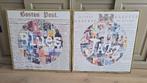 2 Canvas schilderijen Quebec Gazette Jazz, Boston Post Blues, 50 tot 75 cm, Ophalen of Verzenden, Zo goed als nieuw, Schilderij