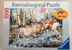 Ravensburger legpuzzel wilde paarden, 1000 stukjes., Ophalen of Verzenden, 500 t/m 1500 stukjes, Zo goed als nieuw, Legpuzzel