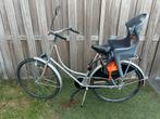 Damesfiets met kinderzitje en slot, Ophalen, Gebruikt, Achterzitje, Voetsteuntjes