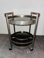 Retro vintage trolley tafel barmeubel rookglas, Ophalen