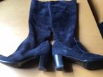 Bitter donkerblauwe suede laarzen maat 39, Ophalen of Verzenden, Zo goed als nieuw, Blauw, Hoge laarzen