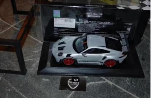 1:18 PORSCHE 911 GT3 RS silver red Minichamps in box WRH, Hobby en Vrije tijd, Modelauto's | 1:18, Zo goed als nieuw, Auto, MiniChamps