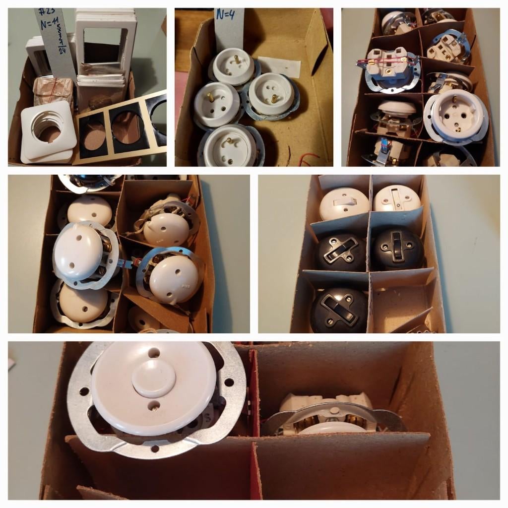 diverse bakeliet electro, origineel, ongebruikt, 6€/stuk, Ophalen of Verzenden, Nieuw, Belgisch bakeliet, 1ste helft 2Oste eeuw