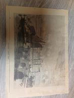 Amsterdam Amstel Hotel Antieke Prent, Antiek en Kunst, Ophalen of Verzenden