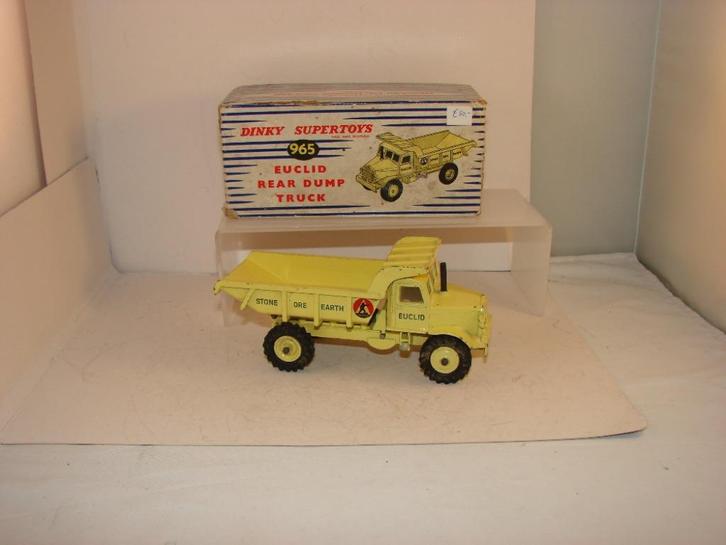 Dinky toy 965 Euclid Dumper in doos uit 1955, Hobby en Vrije tijd, Modelauto's | 1:43, Gebruikt, Bus of Vrachtwagen, Dinky Toys