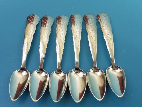 6 zilveren theelepeltjes                                Z228, Antiek en Kunst, Antiek | Goud en Zilver, Zilver, Ophalen of Verzenden