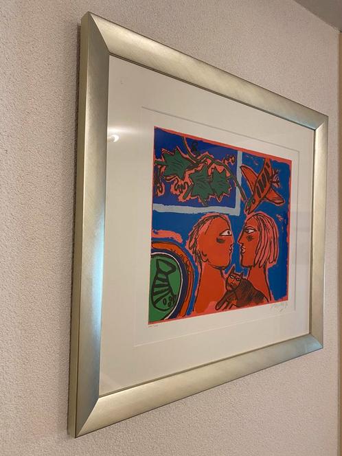 Corneille.  Prachtige zeefdruk in gave lijst., Antiek en Kunst, Kunst | Litho's en Zeefdrukken, Ophalen of Verzenden